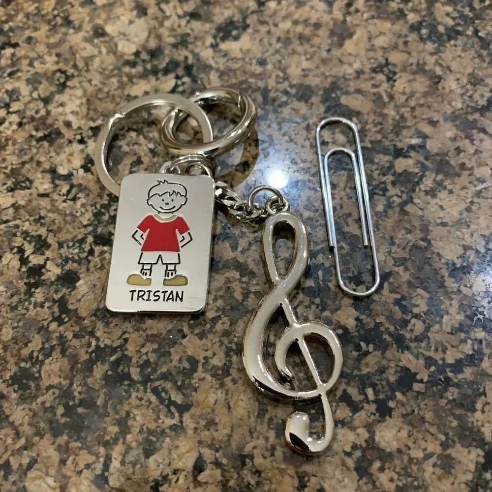 “Tristan” Treble Clef Keychain